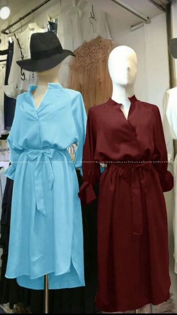 (8wrna) VD Long LOLITA / Long hem kekinian / kemeja wanita muslimah