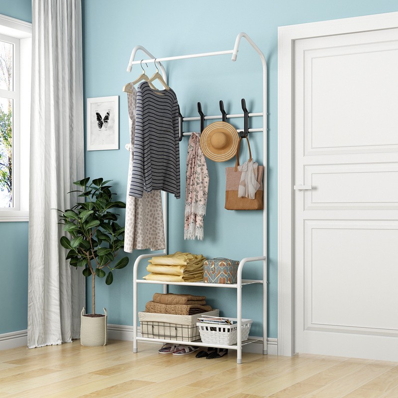 Gantungan Baju Rak Lemari Jemuran Stand Hanger Tempat Pakaian Sepatu Single-RJ60- Ak-Hiro8  E2K4