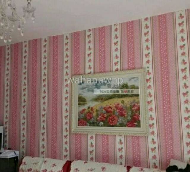 Wallpaper Garis Pink Shabby uk:45 cm x 9 meter