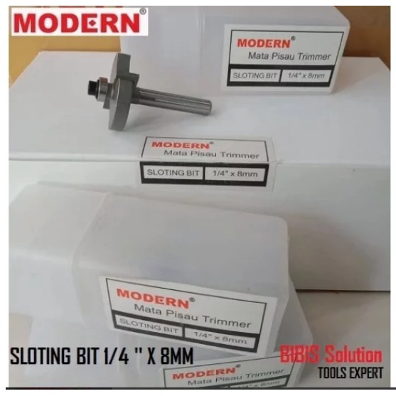 Mata Profil Sloting Bit Mata Trimmer Router Lubang Panel Kayu Kaca Pintu Jendela 8 mm