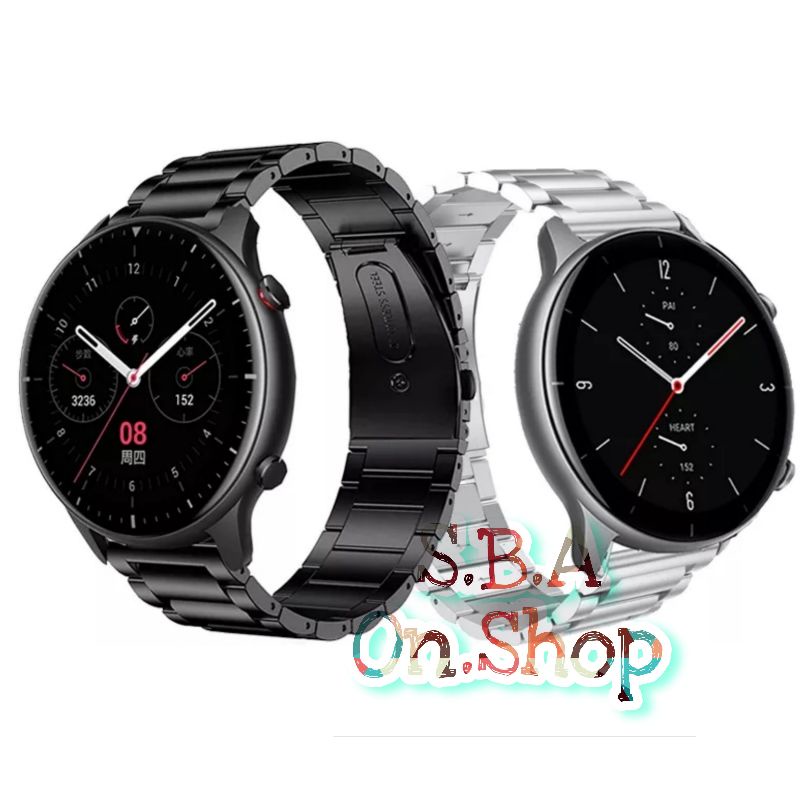 Strap Tali Jam Stainless Steel Metal Band Watch Band Huami Amazfit GTR 2 2e 46mm 47mm Acc Smartwatch