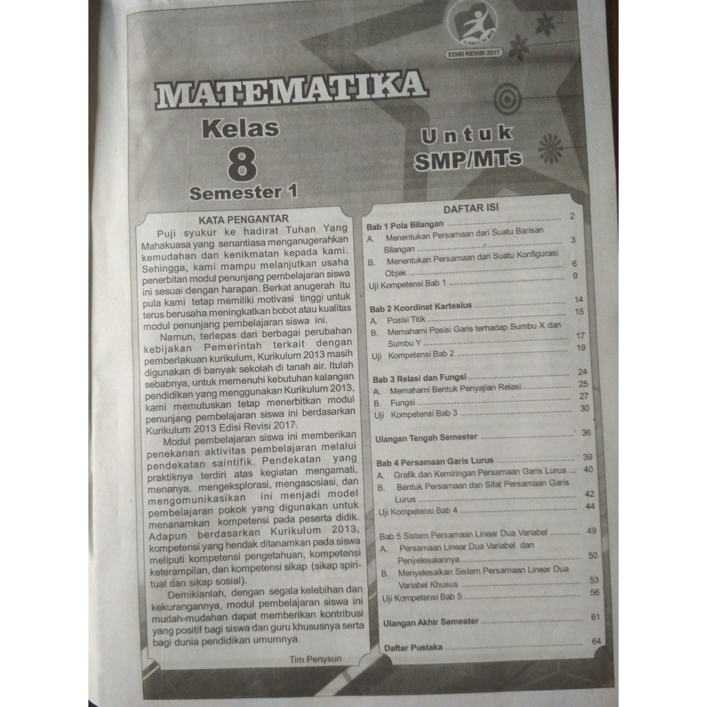 Jawaban Lks Matematika Kelas 8 Semester 2 Kurikulum 2013 Cara Golden