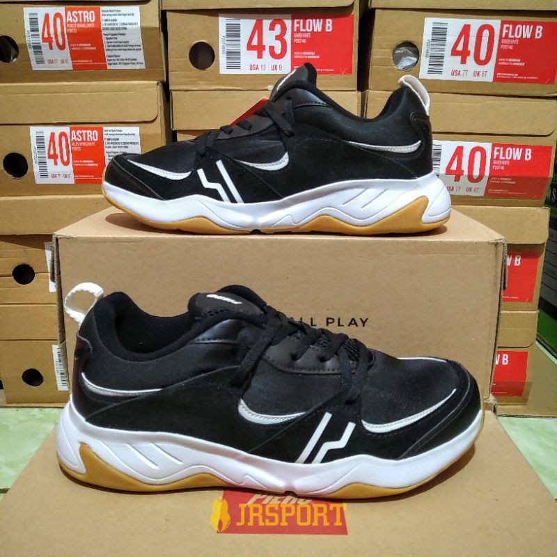 (MURAH) SEPATU SNEAKERS PRIA PIERO QUATRO-BLACK WHITE ORIGINAL P20614