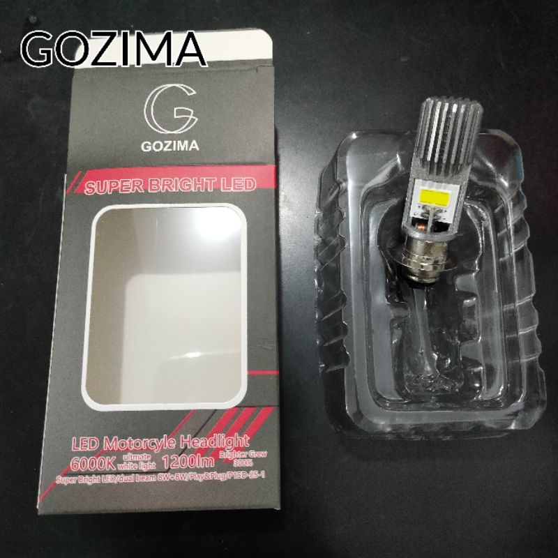 Lampu depan LED H6 Putih Gozima AC/DC 12 Volt 6000K FLIP Matic Bebek-Lampu depan motor Putih terang