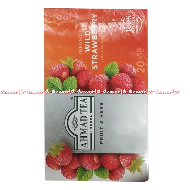 Ahmad Tea Fruit &amp; Herbs Infuision Wild Strawberry 20foil Teh Rasa Buah Stroberi Ahmadtea