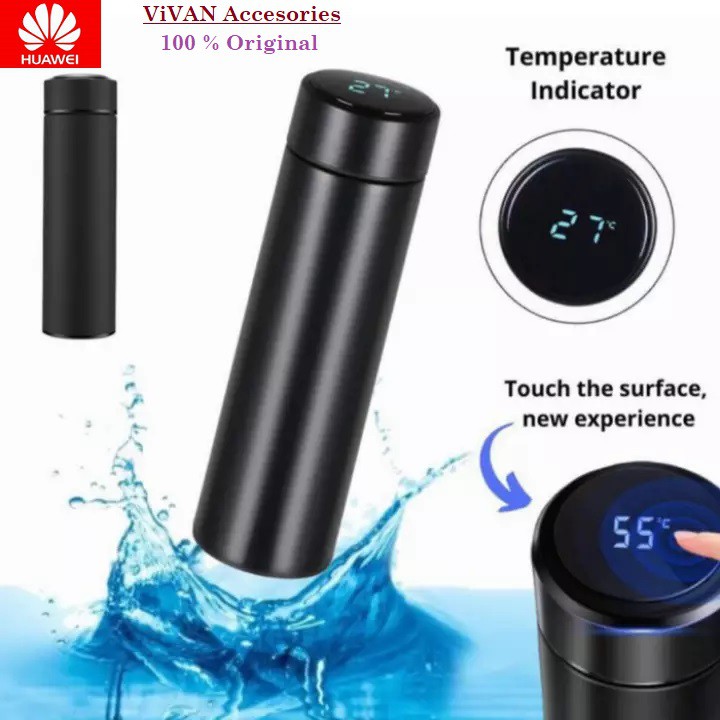 Thermos Huawei traveling Dan Huawei LED air panas/dingin kopi-teh 500 ML Termos