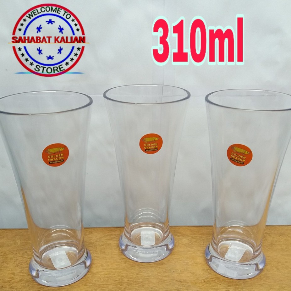 (6 GELAS) GELAS JUS GOLDEN DRAGON 876 310ML
