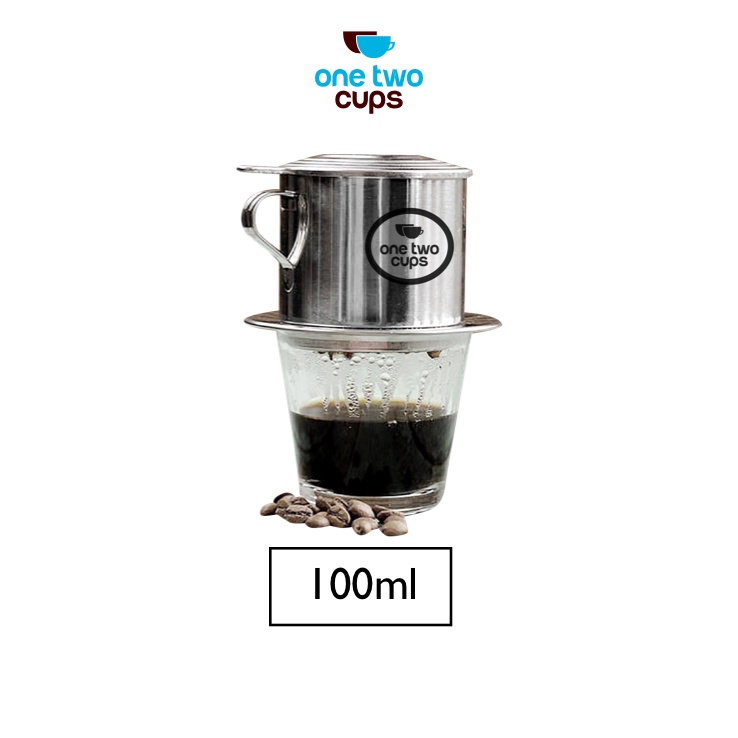 One Two Cups Filter Saring Kopi Coffee Drip Pot Stainless Steel 100ml - LC1