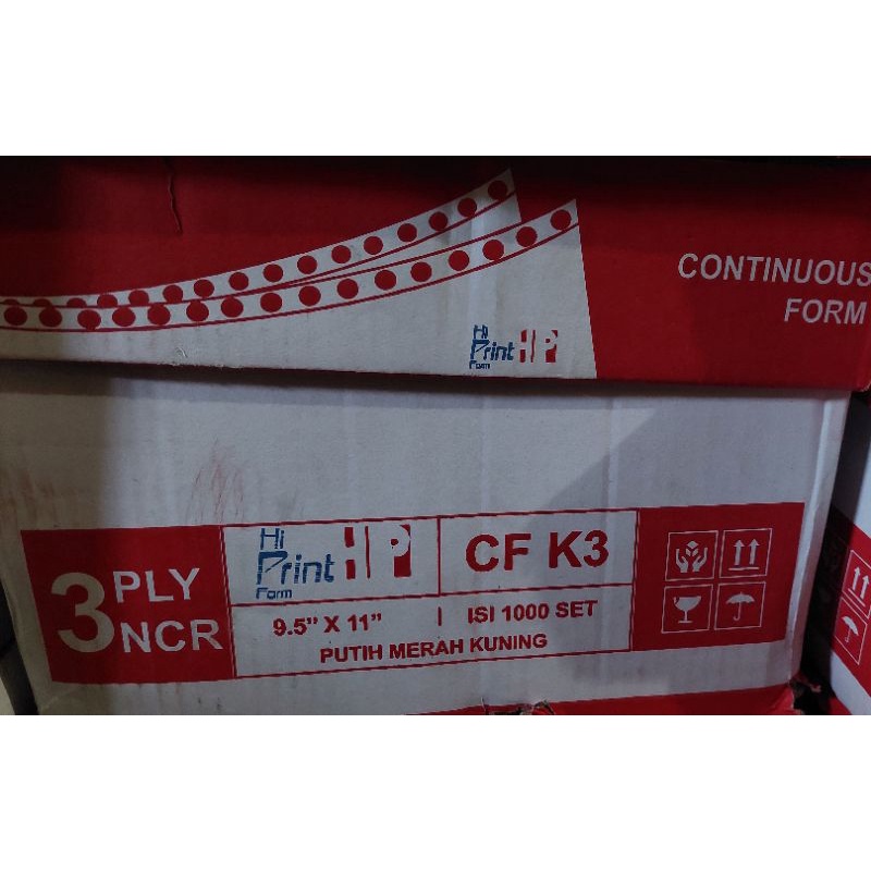 

kertas continuous form 3ply 9,5x11 HIPRINT 1000 sets