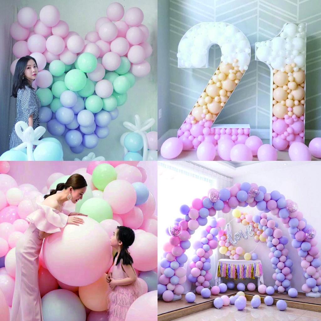 10Pcs Balon Latex Warna Campur untuk Pesta Ulang Tahun / Pernikahan 2.2g