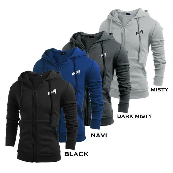 JAKET HOODIE BLOODS PRIA COWOK ORIGINAL PREMIUM DISTRO JUMBO XL XXXL TEBAL HANGAT HITAM TERBARU 2020