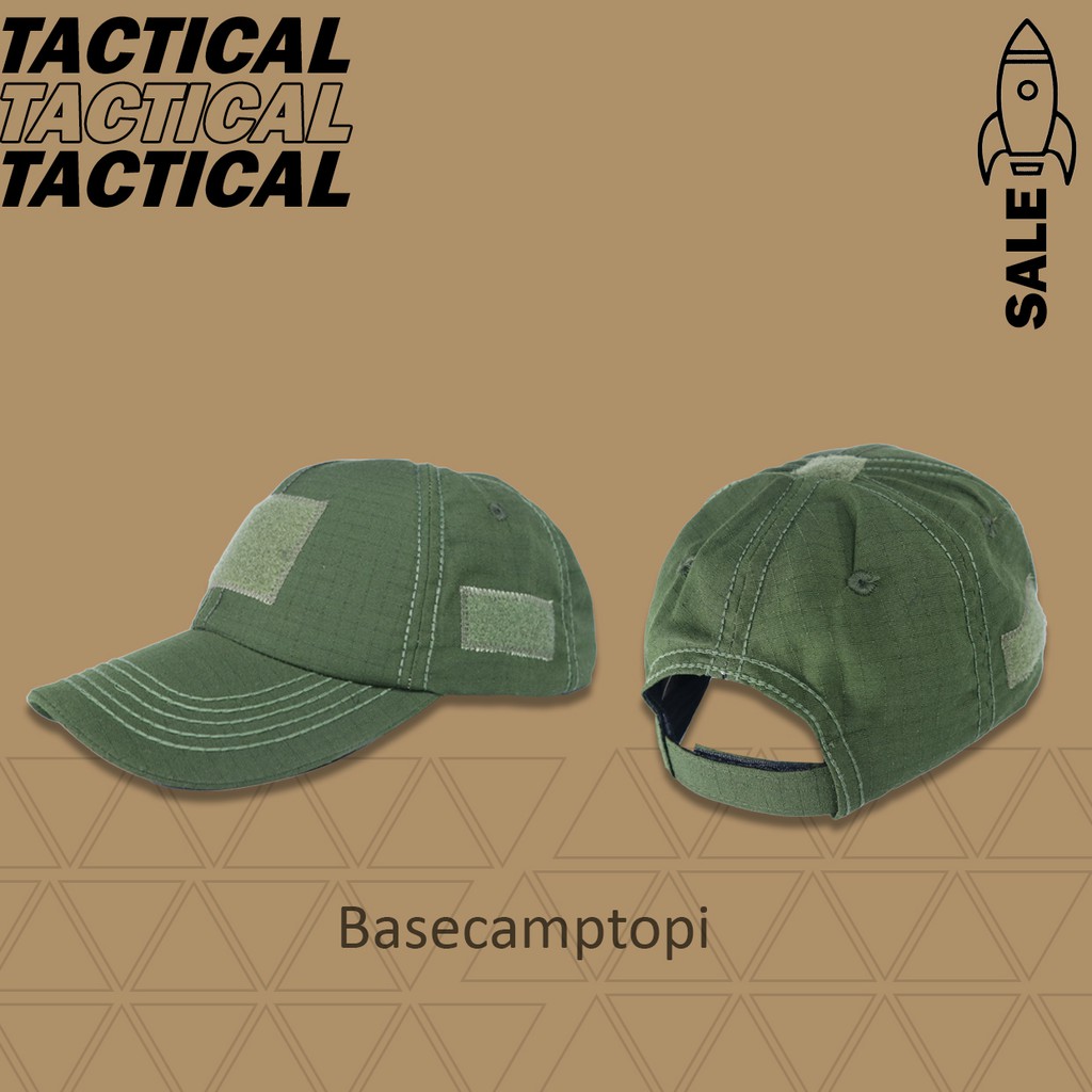 Topi Baseball Polos Taktikal Tactical Militer Premium Pengait Velcro Pria Wanita