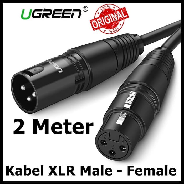 UGREEN Kabel XLR Karaoke Microphone 2 Meter AV130 Black