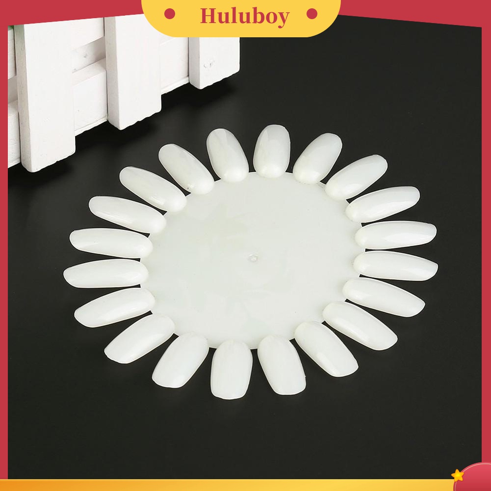 Huluboy Huluboy♡ Cetakan Kuku Palsu Bentuk Roda Bulat Bahan Akrilik 20 Warna Untuk Display