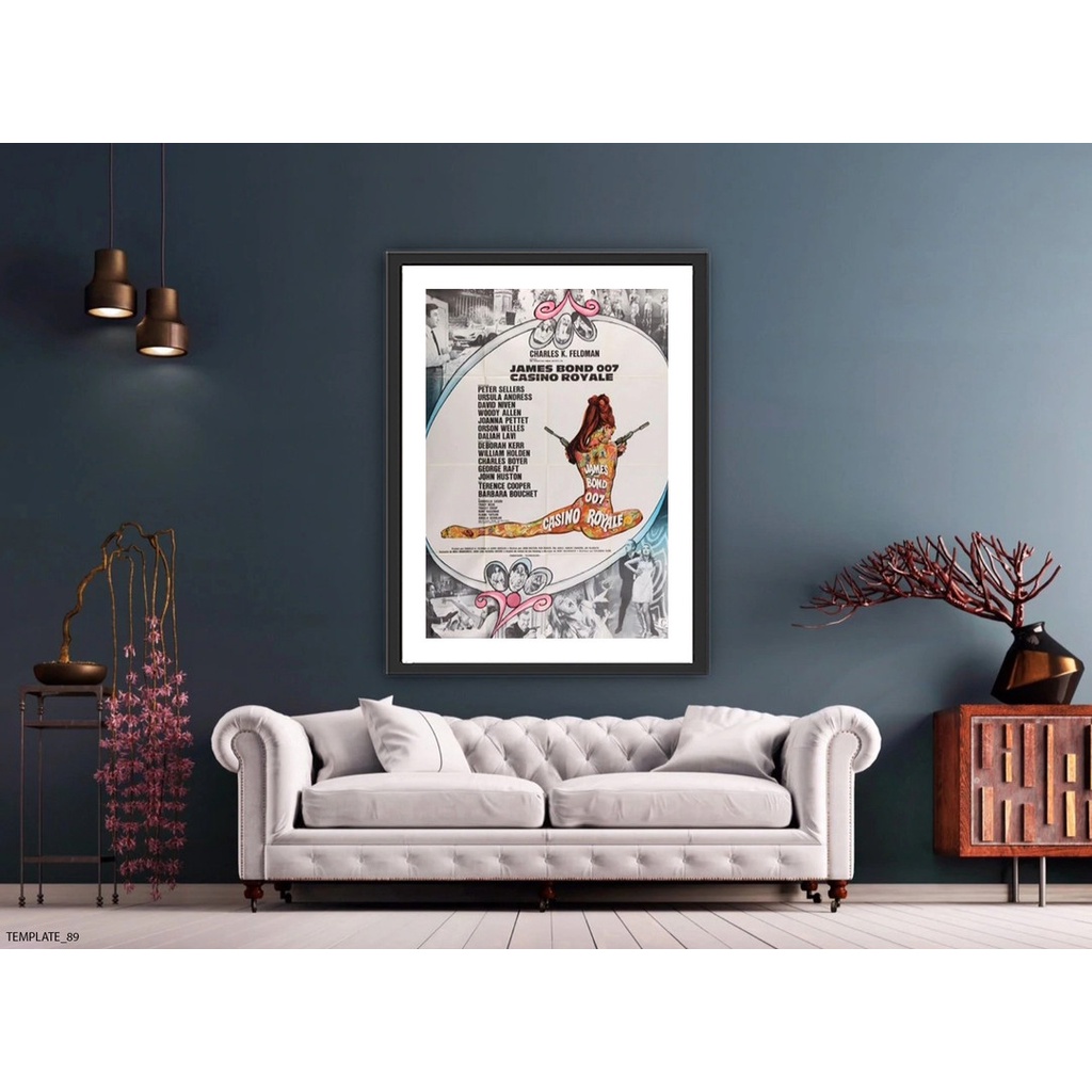 Poster Bingkai / Hiasan Dinding / Poster Film / James Bond - 89