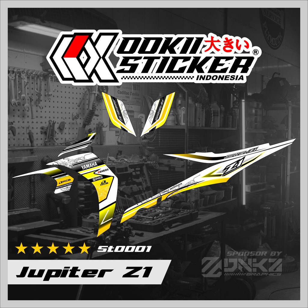 Stiker Jupiter Z1 Lagenda 115Z Jupiter RC Decal Striping Jupiter Z1 Premium Racing ST0001 OOKII
