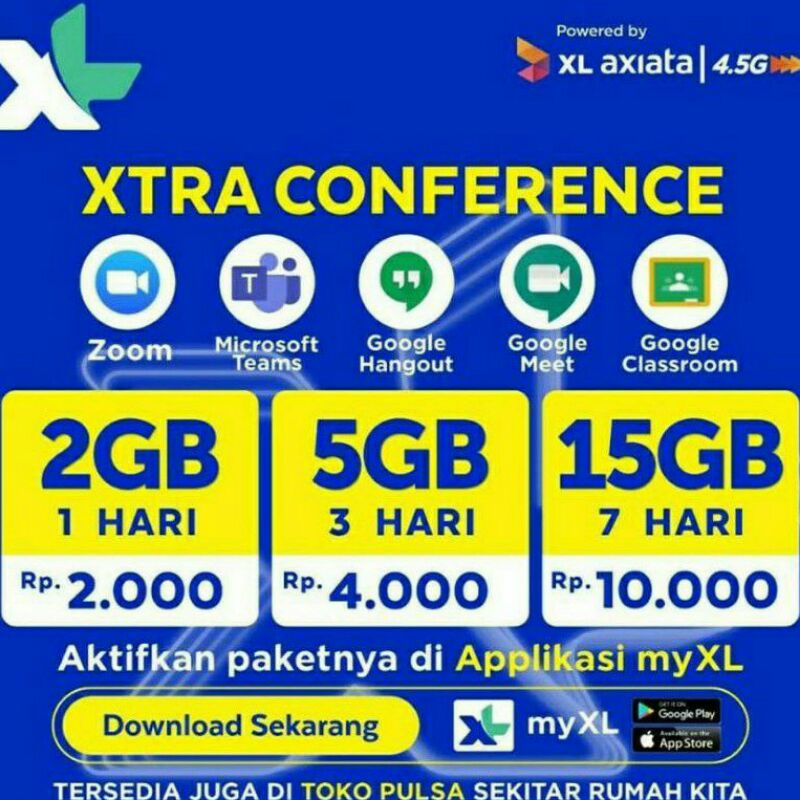 PAKET DATA XL EDUKASI DAN CONFERENCE ( CEK DESKRIPSI )