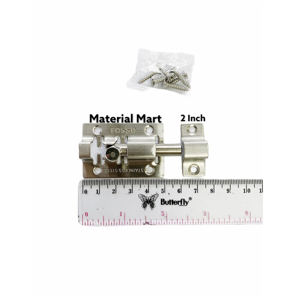 Grendel Pintu 2 Inch | Grendel Stainless Slot 2&quot; | Grendel Slot Pintu | Material Mart