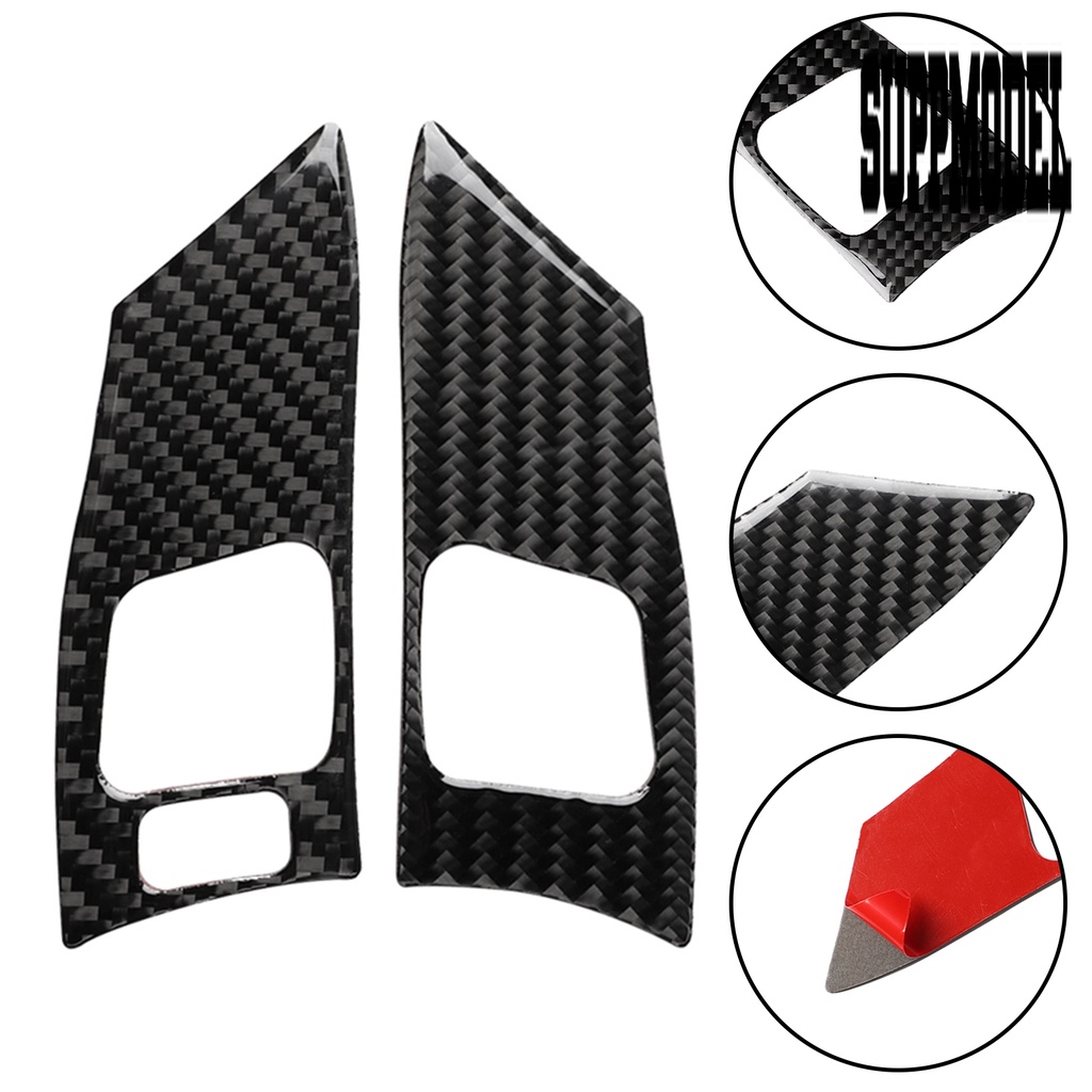 2pcs Stiker Cover Stir Mobil Kiri / Kanan Bahan Carbon Fiber Untuk Lexus IS250 2006-2012