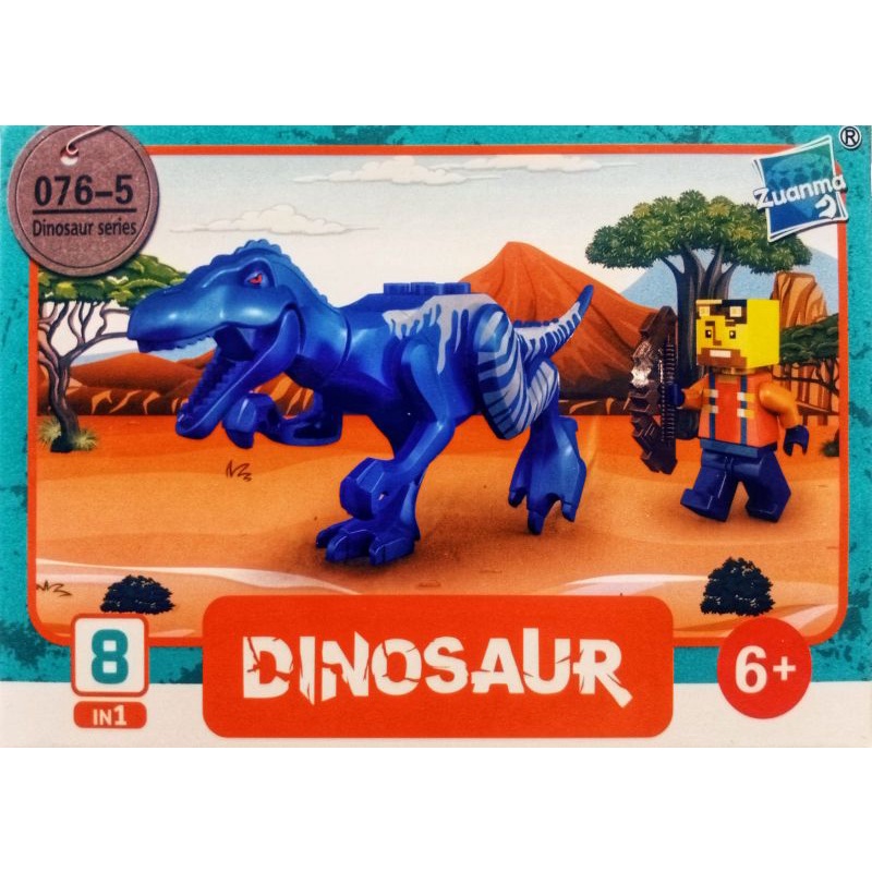 mainan anak lego mine craft world minicraft SATU PAKET ISI 3 KARAKTER FIGURE LQS 62101 mini craft minifigure block mini figure bricks dunia kotak square marvel naruto ninjago justice league avengers robot rangers dinosaurus tentara army soldier-Minecraft Dino 076-5