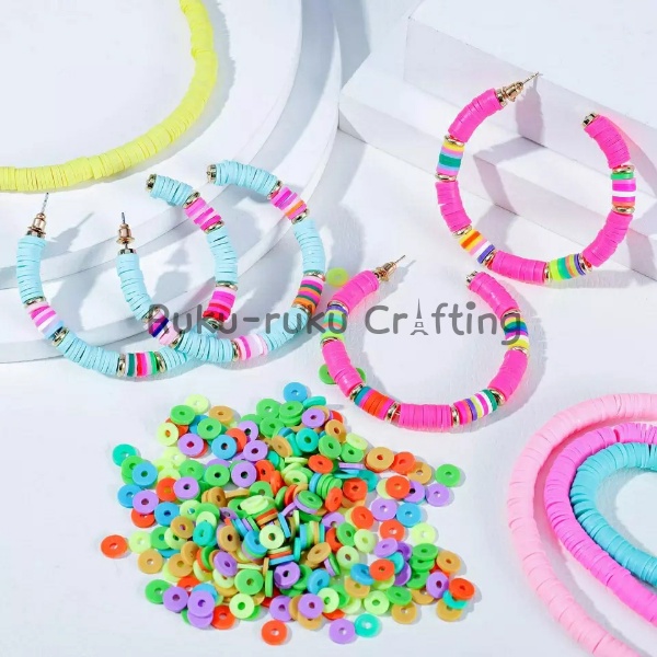 (200 Pcs) Manik Clay Polymer Clay Beads Manik Spacer Untuk Aksesoris DIY