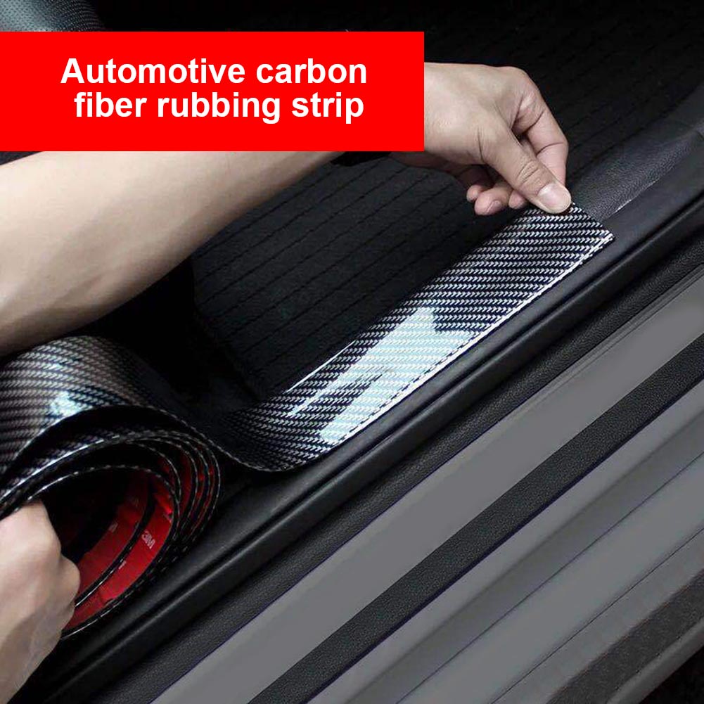 【Carbon Fiber】Sticker Sill Plate Pintu Mobil/Sticker Pelindung Pintu Mobil/Sill Plate Stiker Pelindung Seal Plate