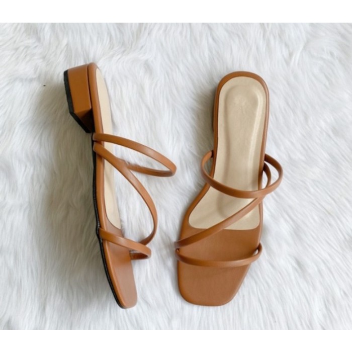 Sepatu Hak Tahu Heels Sepatu Mules Haihil Kerja Kekinian Wanita Pesta Kondangan Emory 5cm Kode MH001