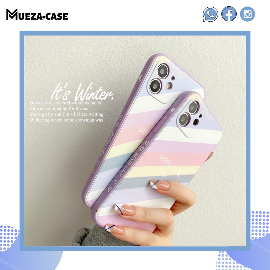 Casing Soft Case Samsung A12 M12 A32 4G Rainbow Good Luck