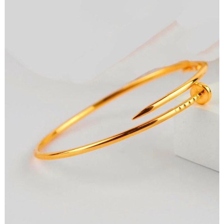 GELANG EMAS MODEL PAKU 6K