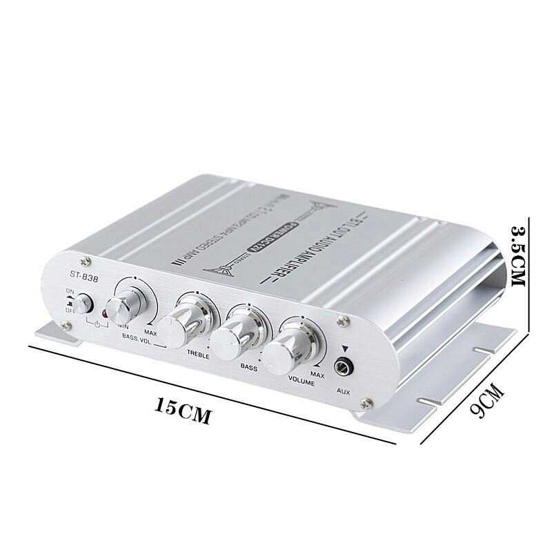 HiFi Stereo Amplifier Treble Bass Booster 3 Channel / Amplifier Mini Power Penguat Speaker Mobil Full Bass / Subwoofer Pengeras Suara Speaker Mega Bass / Amplifier Rakitan Dc Stereo / Amplifier Power Sound