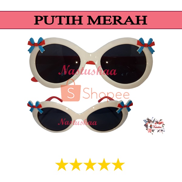 Kacamata Anak Fashion Motif Pita Kaca Mata Hitam High Quality Kids Sunglasses Gaya Korea Anti UV NOCASE