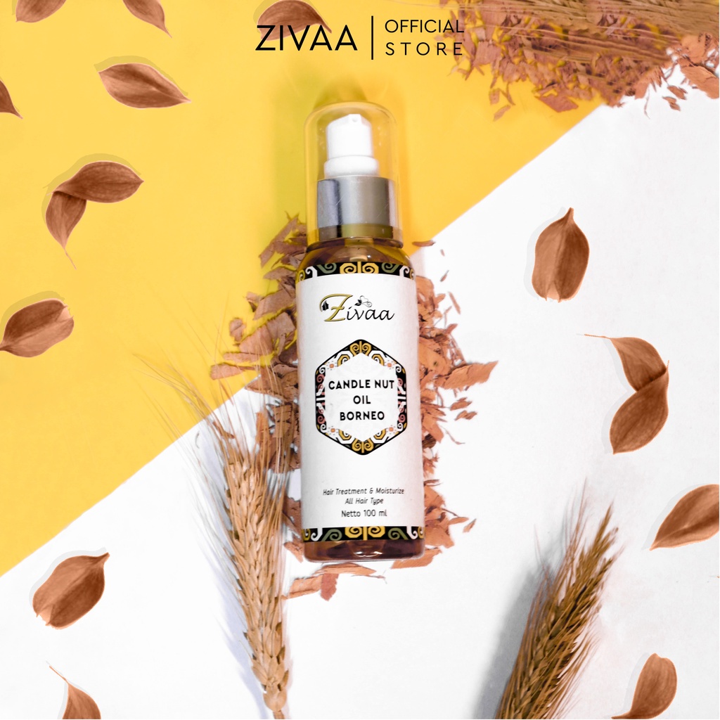 ZIVAA CANDLE NUT OIL BORNEO -  (ORIGINAL ) KAYU ULIN - OBAT UBAN - PENGHILANG UBAN - PENGHITAM RAMBUT