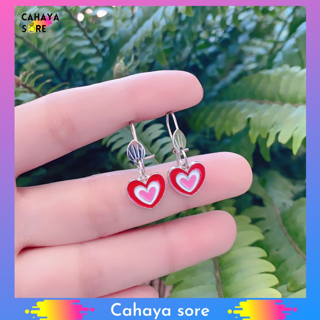 Anting Xuping Silver Anting Anak Model Clip Love AA06