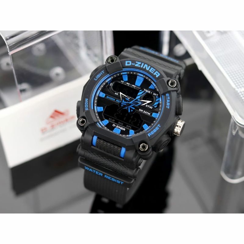 Jam Tangan Dziner Kasual Dualtime Waterproof Terlaris Fashion Bisa COD