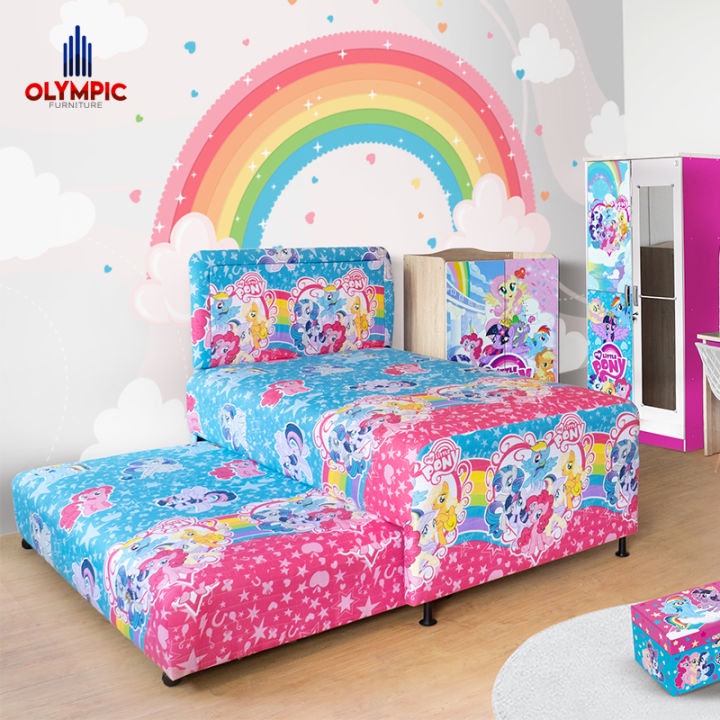 kasur springbed anak spring bed 2 in 1 kasur sorong matras springbed caracter LITTLE PONY OLYMPIC