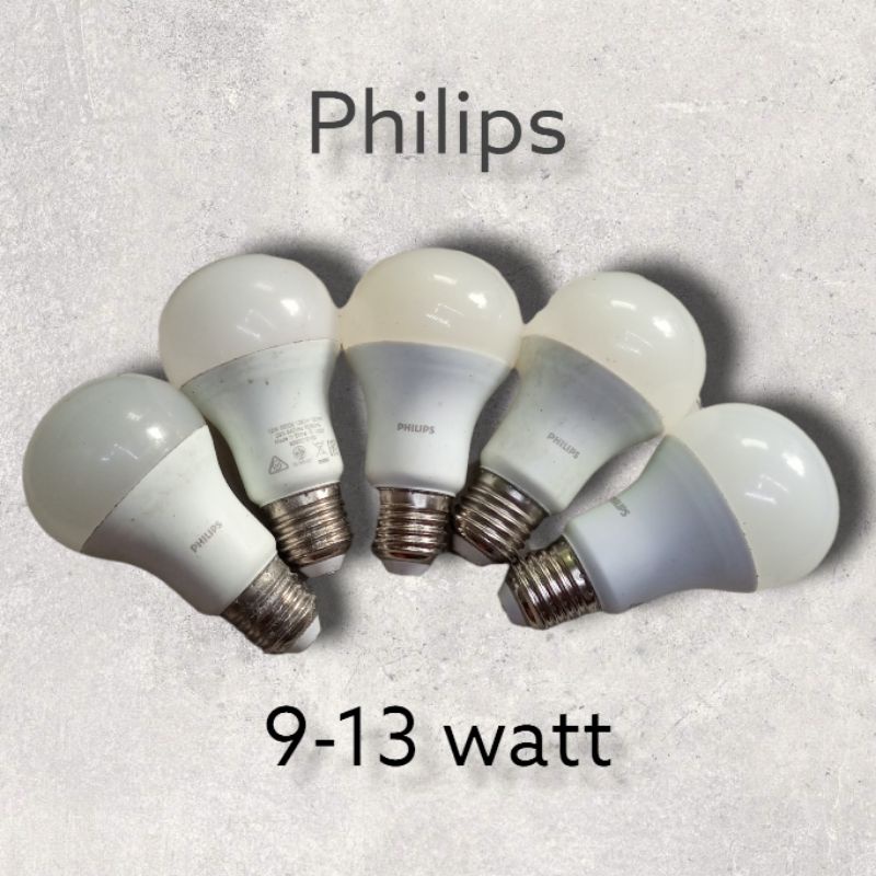 lampu LED khusus Philips 9-13 watt off/mati leher besar belum pernah dibuka