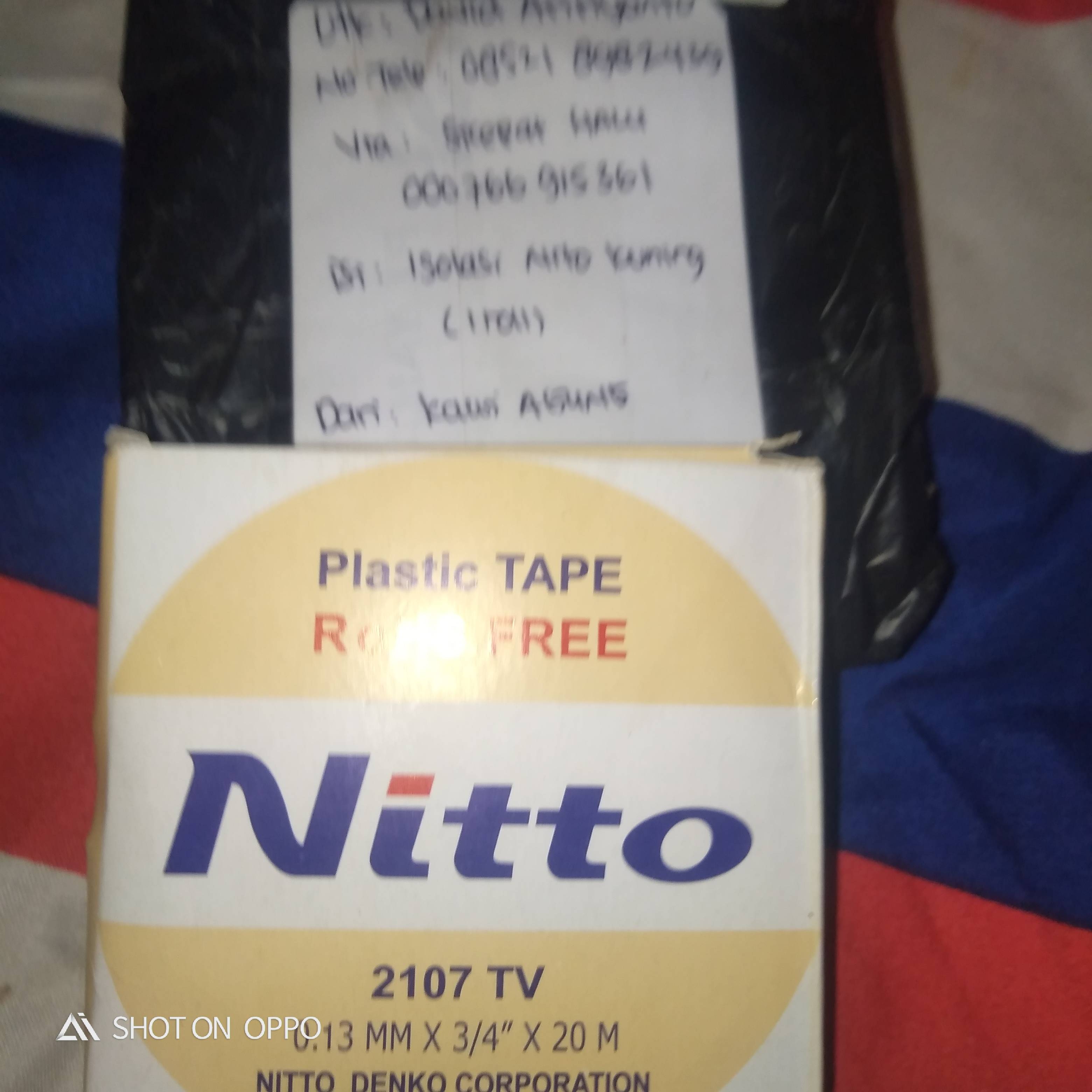 Isolasi Listrik Nitto Kuning / Yellow Electrical Tape 20 Meter Original Lakban Berkualitas Terbaik