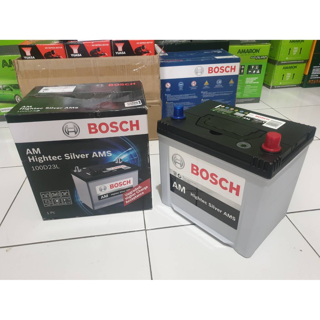 GARANSI 18 BULAN Aki Mobil MAZDA 2 SKYACTIVE Q85 /100D23L BOSCH SILVER