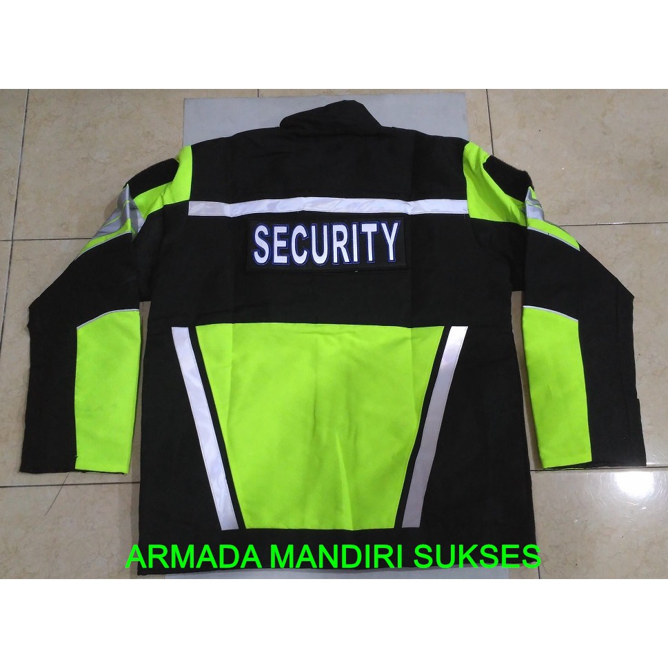 Jaket Velcro Security Taslan Kombinasi - Jaket Satpam Taslan Kombinasi