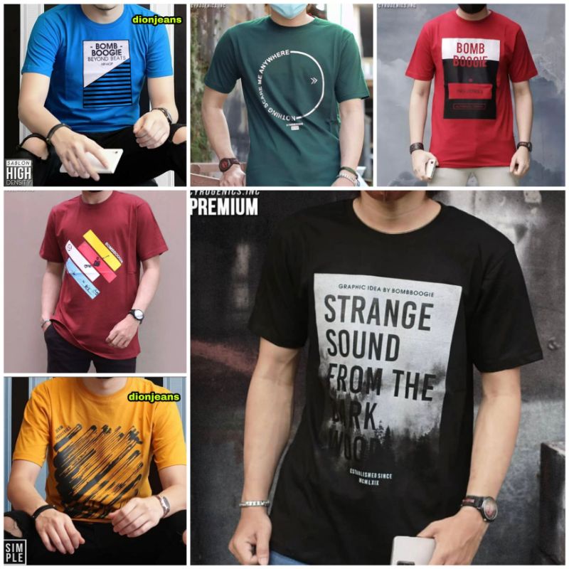 Kaos pria BOMBBOOGIE grosir bandung termurah