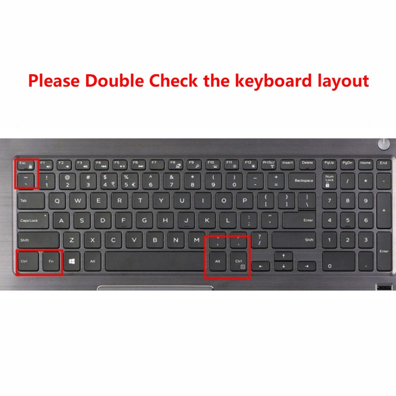 For 15.6 inches Dell Vostro15-3559 Soft Ultra-thin Silicone Laptop Keyboard Cover Protector