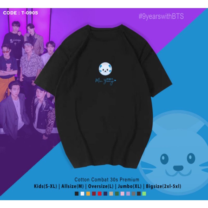 KAOS 9YEARSWITHBTS/KAOS BTS TERBARU EMOT BT21