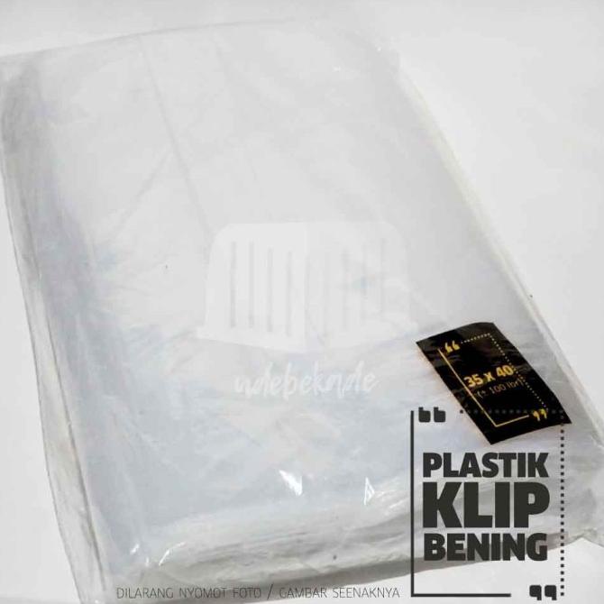 

Produk Unggulan] Plastik klip bening 35 x 40 murah tebal sablon sambal kuliner fashion