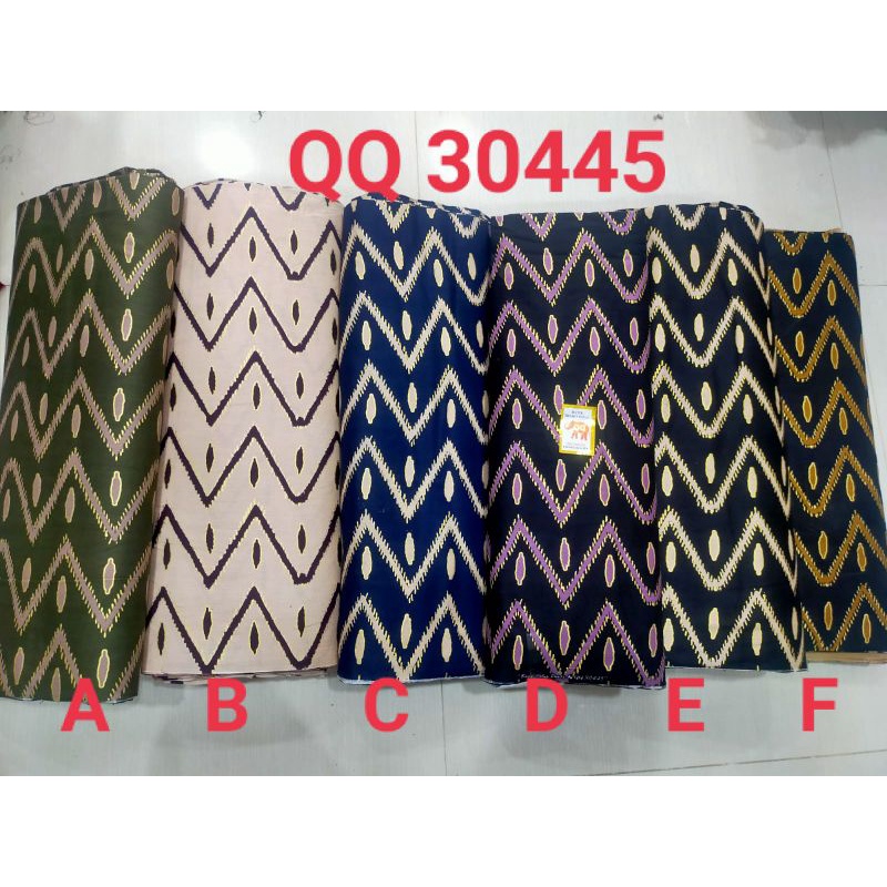 Kain Batik Katun Motif Zig Zag QQ. Bahan Katun Batik Halus Motif Ombak Per 1/2meter = 50 cm = 0,5 m