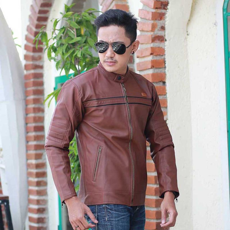 Jaket Kasual Pria Super Premium Original Jaket Motor Travelling Trendy Kulit