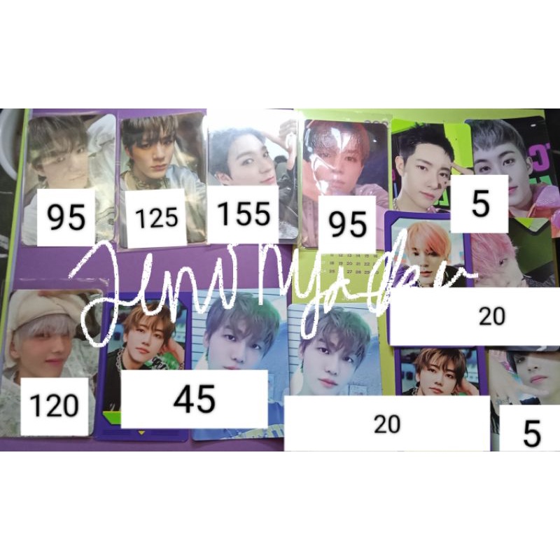 photocard pc jeno luggage jeno abs jewel universe jeno dream jeno past jisung pororo matching card j