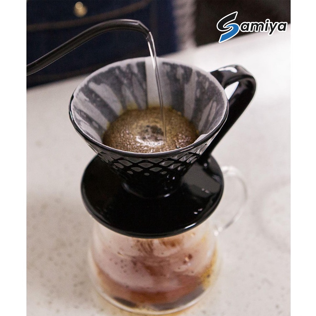 coffee dripper ceramic diamond V60 / dripper keramik v60 ukuran 01 dan 02