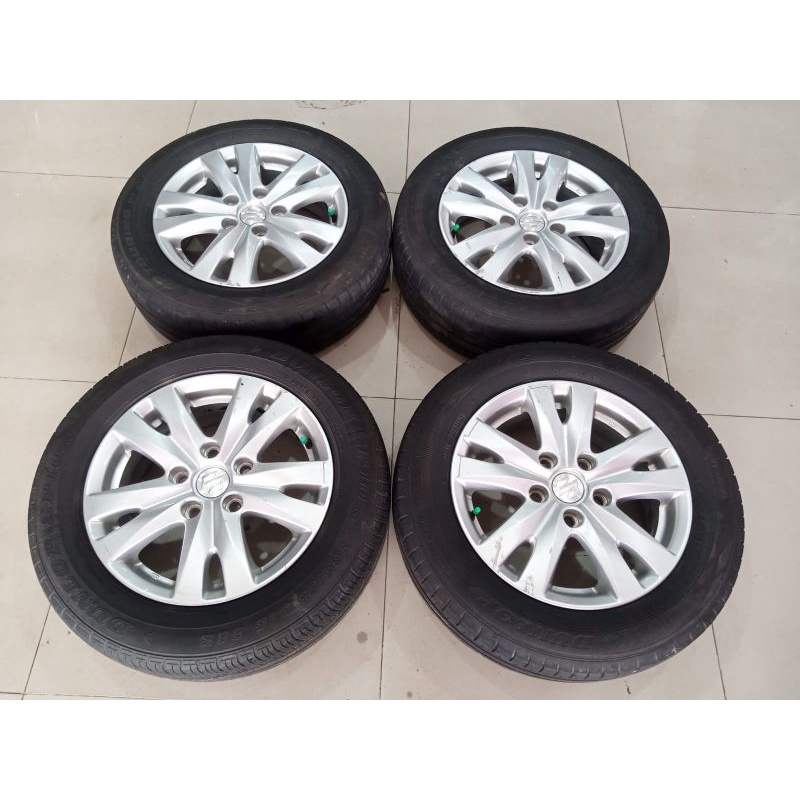 VELG BEKAS COPOTAN ORIGINAL MOBIL SUZUKI ERTIGA RING 15 + BAN 185 65 R15