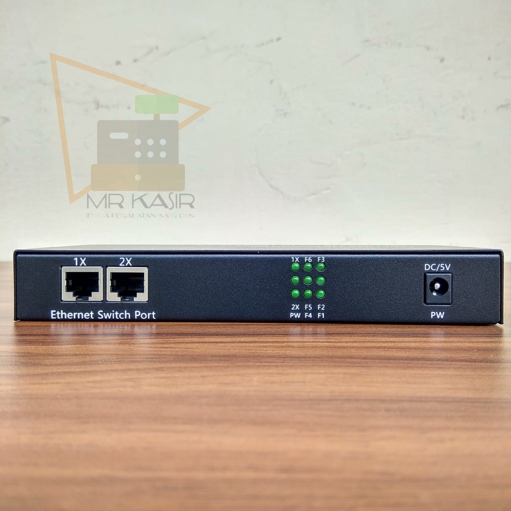 Media Converter 6 Port Fiber 2 Port LAN 10-100 Base Fast Ethernet Fiber Optik