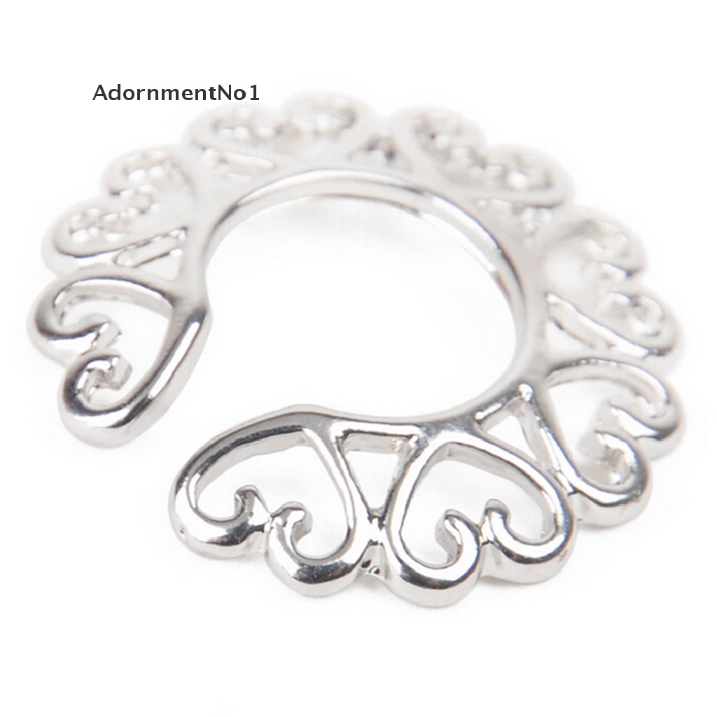 (AdornmentNo1) Anting Tindik Puting Bentuk Hati Bahan Surgical Steel Warna Silver Untuk Wanita